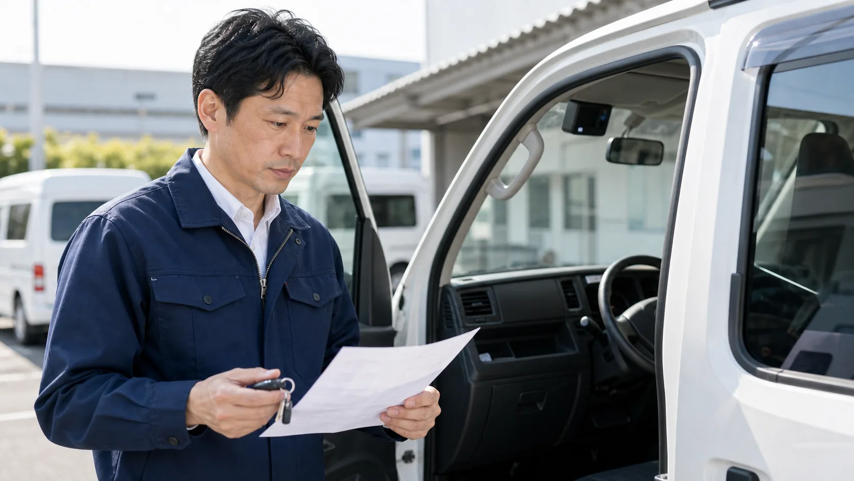 車両入れ替え後のETC車載器と法人ETCカードを確認するイメージ